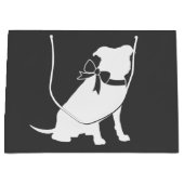 ピットブルドッグ赤ちゃんシャワー男女兼用 ラージペーパーバッグ (正面)