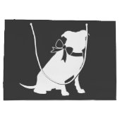 ピットブルドッグ赤ちゃんシャワー男女兼用 ラージペーパーバッグ (裏面)