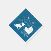 ピットブルドッグ赤ちゃんシャワー スタンダードカクテルナプキン (角)