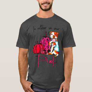 ピットブルドッグ10月We衣服ピンクリボンブレスト Tシャツ