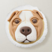 ピットブルドッグ3D インスパイア ラウンドクッション (裏面)