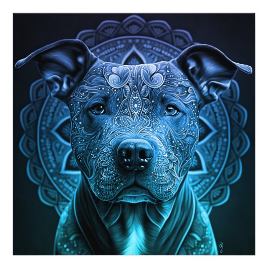 ピットブルドッグ フォトプリント            (正面)