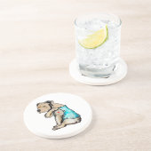 ピットブルドッグIラブパパタトゥーファおもしろいミリ コースター (側面)