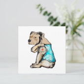 ピットブルドッグIラブパパタトゥーファおもしろいミリ サンキューカード (スタンド正面)