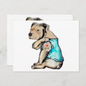 ピットブルドッグIラブパパタトゥーファおもしろいミリ シーズンカード (正面/裏面)