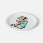 ピットブルドッグIラブパパタトゥーファおもしろいミリ ペーパープレート (アングル)