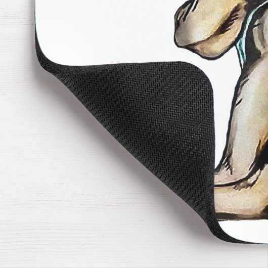 ピットブルドッグIラブパパタトゥーファおもしろいミリ マウスパッド (コーナー)