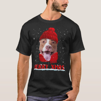 ピットブルドッグPhメリークリスマスピットブルクリスマスドッグ Tシャツ