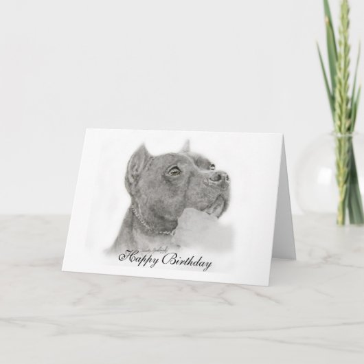 ピットブルハッピーバースデーカード カード (正面)