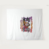 ピットブルハロウィンサンクスギビングクラシッククリスマス タペストリー (正面(横))