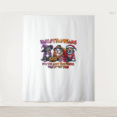 ピットブルハロウィンサンクスギビングクラシッククリスマス タペストリー (正面)