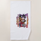 ピットブルハロウィンサンクスギビングクラシッククリスマス ビーチタオル (正面)