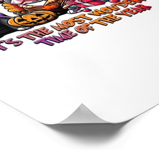 ピットブルハロウィンサンクスギビングクラシッククリスマス ポスター (角)