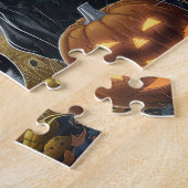 ピットブルハロウィン不気味 ジグソーパズル (側面)