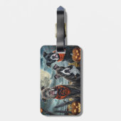 ピットブルハロウィン不気味 ラゲッジタグ (裏面縦)