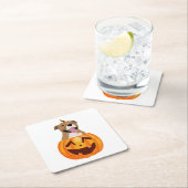 ピットブルハロウィーン スクエアペーパーコースター (インサイチュ)