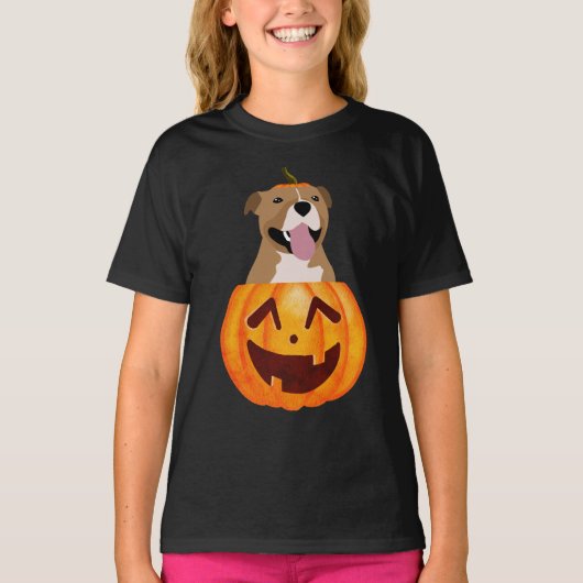ピットブルハロウィーンTシャツ Tシャツ (正面)