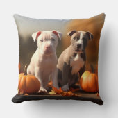 ピットブルパピーオータムデライトカボチャ クッション (正面)