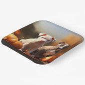 ピットブルパピーオータムデライトカボチャ ペーパープレート (傾斜あり)