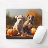 ピットブルパピーオータムデライトカボチャ マウスパッド (マウス)
