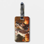 ピットブルパピーオータムデライトカボチャ ラゲッジタグ (裏面縦)