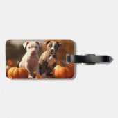 ピットブルパピーオータムデライトカボチャ ラゲッジタグ (裏面横)