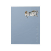 ピットブルパピースケッチスケッチ |名前の追加 ノートパッド (回転)