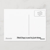 ピットブルパピー鉛筆4 by Jacob Grimm ポストカード (裏面)