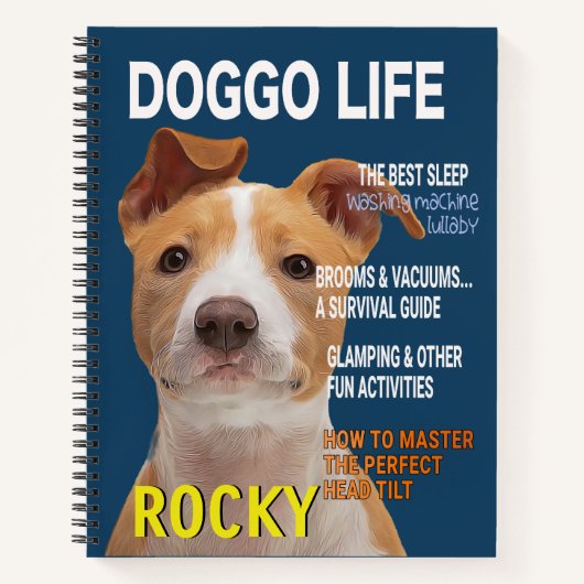 ピットブルパロディーマガジンカバー ノートブック (正面)