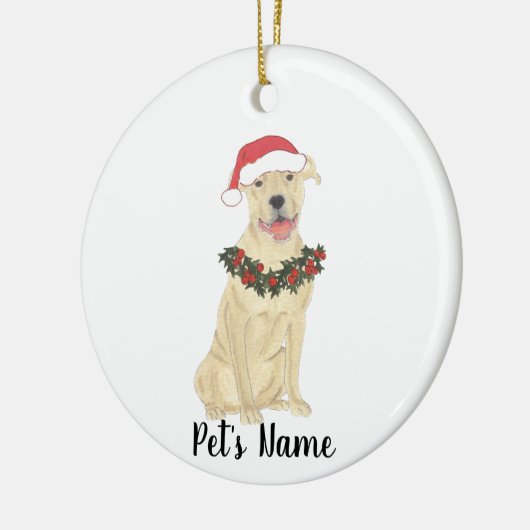 ピットブルパーソナライズされたスタフィー（フェイムタンクリーム） セラミックオーナメント (左)