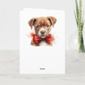 ピットブルピットブルパピードッグ誕生日名 カード (裏面)