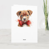 ピットブルピットブルパピードッグ誕生日 カード (裏面)