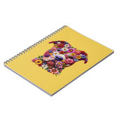 ピットブルフラワー顔ドッグラバージャーナル ノートブック (左側)