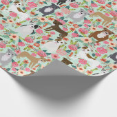 ピットブルフローラギフトラップ – ピットブルギフトラップ, ラッピングペーパー (角)