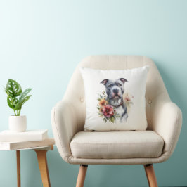 ピットブルフローラ クッション