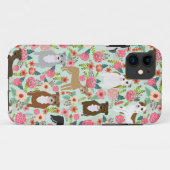 ピットブルフローラIphoneケース-ピットブル電話ケース、 Case-Mate iPhoneケース (裏面(横))