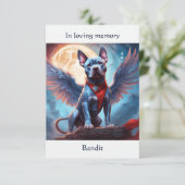 ピットブルブラック記念詩名前をカスタムする悔やみや弔慰 サンキューカード (スタンド正面)