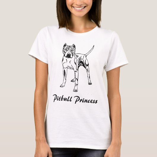 ピットブルプリンセスウメンズシャツ Tシャツ (正面)