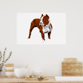 ピットブルプリント ポスター (キッチン)