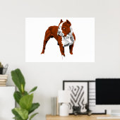 ピットブルプリント ポスター (ホームオフィス)