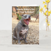 ピットブルベット誕生日カードの作成 カード (黄色い花)