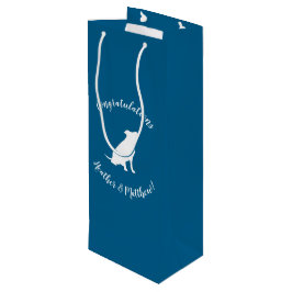 ピットブルベビーシャワードッグピットブルブルーボーイ ワインギフトバッグ