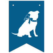 ピットブルベビーシャワーピットブルドッグブルーボーイ バンティングフラッグ (第1の旗)