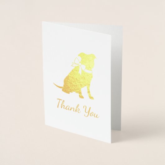 ピットブルベビーシャワーピットブルドッグブルーボーイ 箔カード (正面)