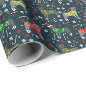 ピットブルホリデーセータークリスマス ラッピングペーパー (ロールコーナー)