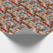 ピットブルホリデーベーキング:フェスティバルクリスマス ラッピングペーパー (角)