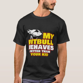 ピットブルママ犬ペットデカールカラー玩具ピットブルパップ Tシャツ