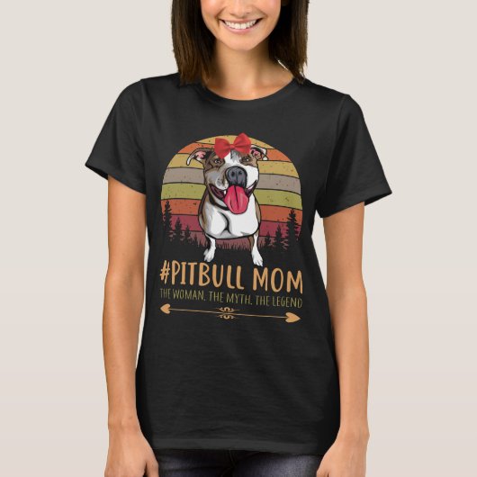 ピットブルママ 伝説の女 Tシャツ (正面)