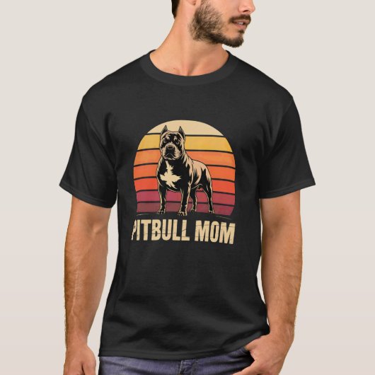 ピットブルママ 愛犬家 Tシャツ (正面)