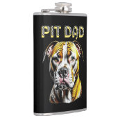 ピットブルママ |犬の恋人パーソナライズされた フラスク (右)